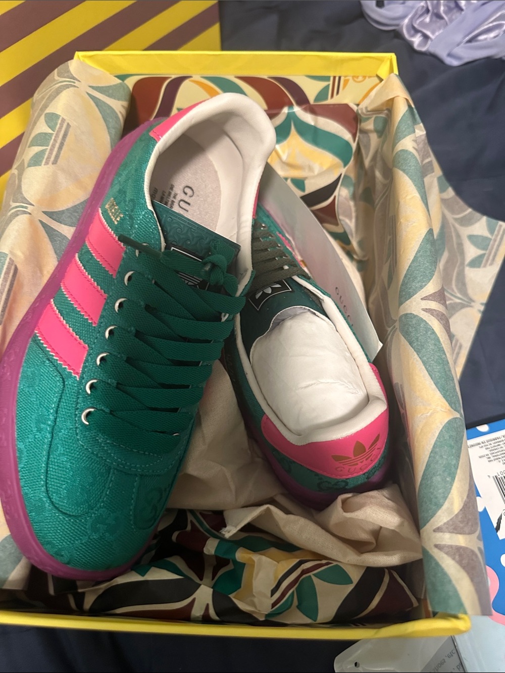Women’s Teal and Pink Low-Top Sneakers